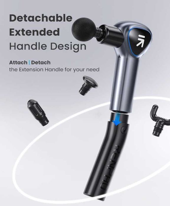 Aparat de masaj Gun Renpho Rich cu extensie pentru maner - Sigilat