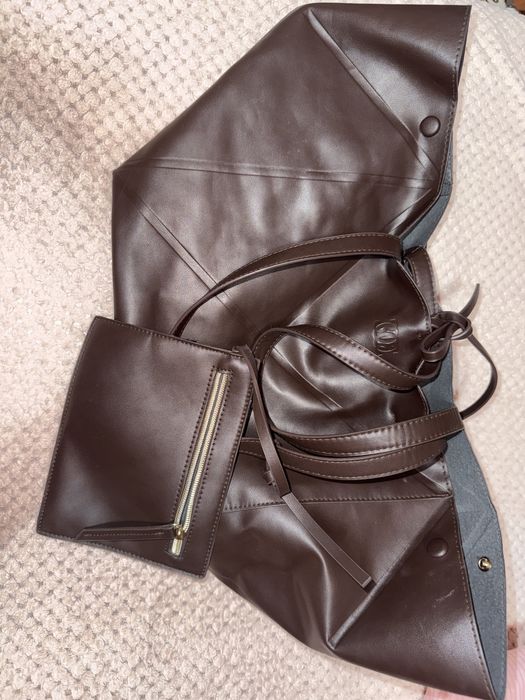 Сумка-шопер қоңыр түсті