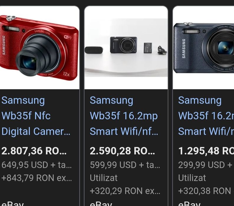 Cameră foto SAMSUNG WB35F wi-fi nfc