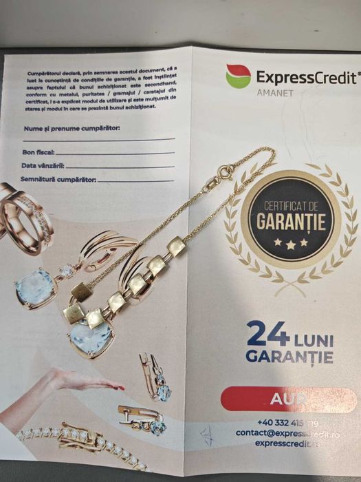 (Ag44 B6702.3) Bratara aur 14k 2.11g