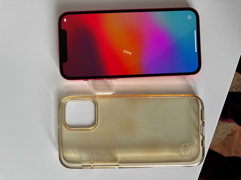 iPhone 12 64GB (Product RED), Battery Health 93%, stare bună + husă