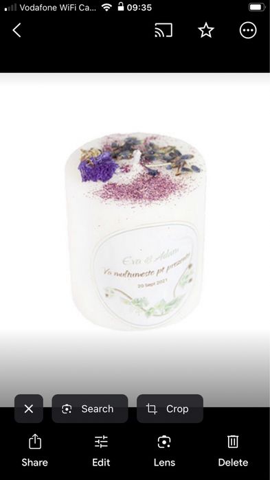 Marturii nunta tip lumanare