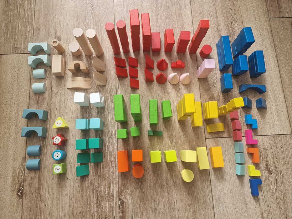 Голям дървен конструктор - 192 части (2+ години)