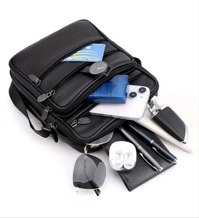 Мъжки функционални кожени чантички/Черна и Кафява ест.кожа -8%Промоция