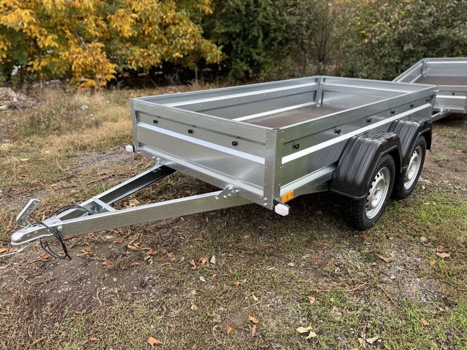 Remorcă nouă 750 kg, dublu ax, 250x125 cm, posibilitate RATE!!