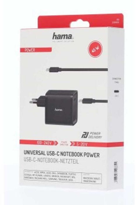 Incarcator laptop 45W USB Type-C telefon, tableta Hama 00200005 Power delivery nou sigilat