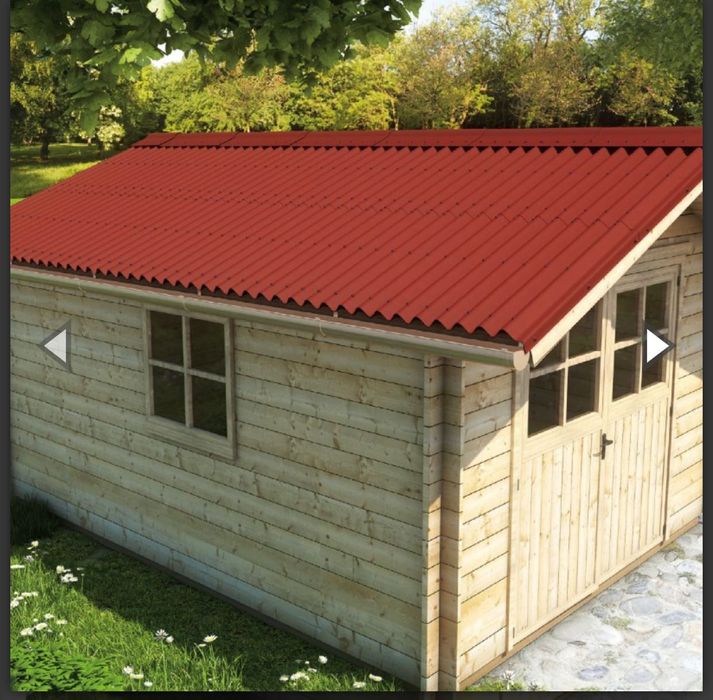 червена  Ондулин Стандарт+ дерев. доски