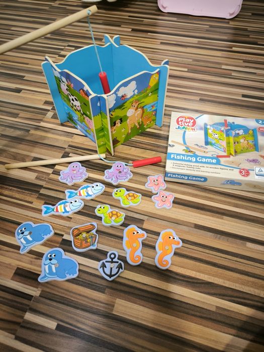 Joc magnetic de pescuit din lemn