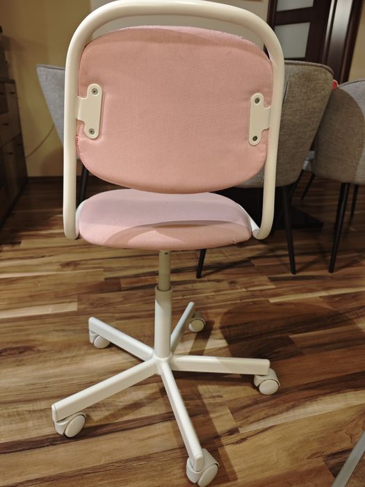 Въртящ се детски стол ИКЕА, розов