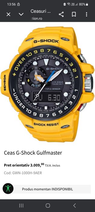 Ceas Casio GWN-1000H "Gulfmaster"