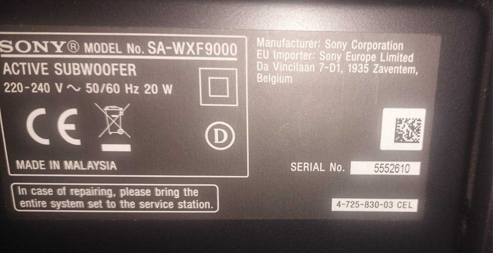 Soundbar Sony SA-WXF9000