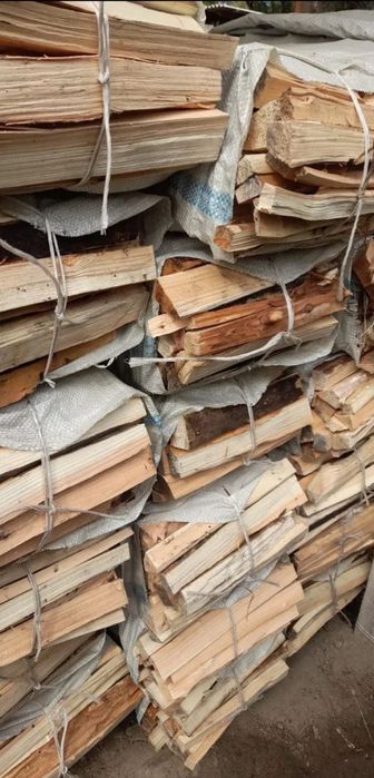 Дрова в мешках по 800 тг