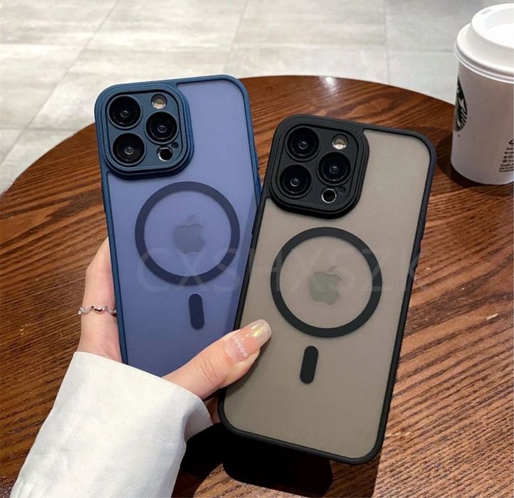 Iphone 11/12/13/14/15/16/17 PRO MAX PLUS Husa Magsafe Spate Mate Folie