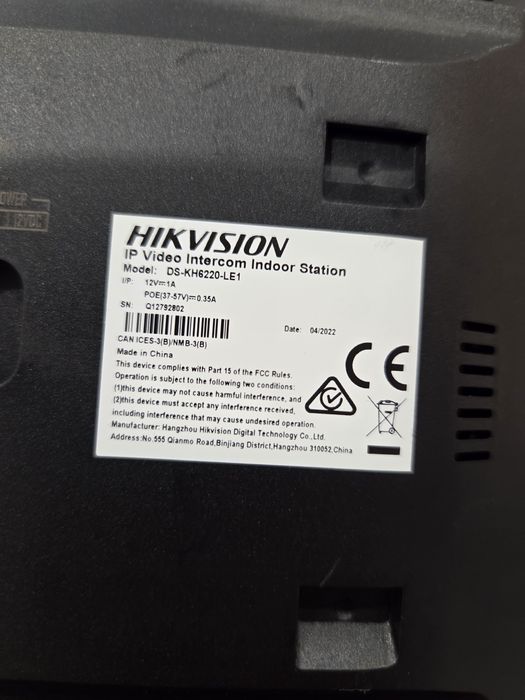 Монитор домофона hikvision DA-KH6220-LE2