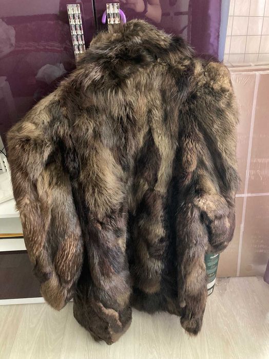 Кафяво палто от норка