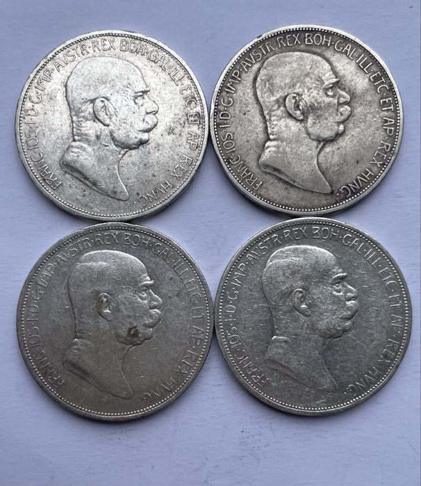 Lot 4 Monede Argint Austro-Ungaria