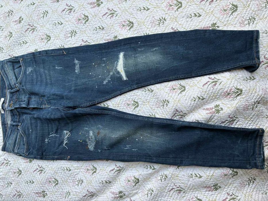 Кожен бомбер - ZARA+сет – кожено яке + дънки