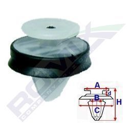 Clema, clips fixare Citroen, Ds, Ford, Land Rover, Nissan, Opel, Peugeot, Renault; tapiterie, ornamente; set 10 buc, 1612108380, 1622750380, 4422820,