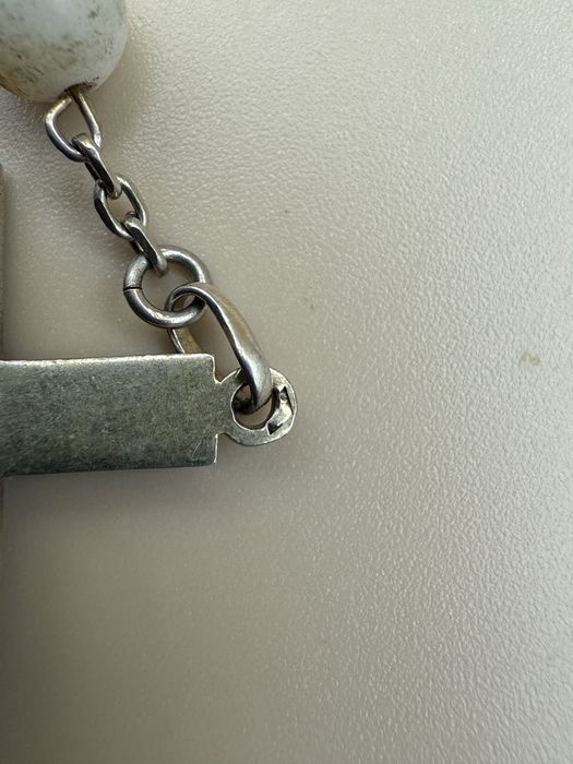 Rozariu din argint si sidef obiect religios