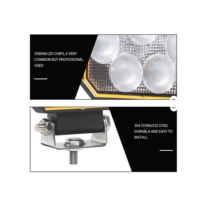4 инча LED фар, халоген 160W 12000lm – за трактор, камион и техника