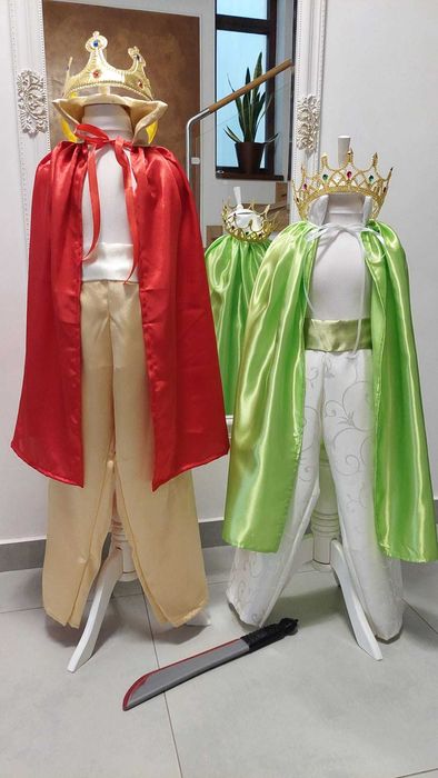 Costumatie Rege Rosu Imparat Verde Print Cavaler Harap Alb Praslea