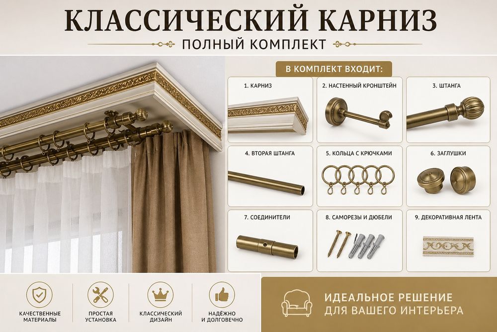 Карнизы под заказ
