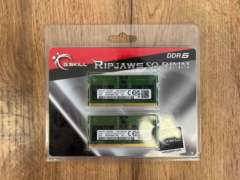 Samsung DDR5 SO-DIMM 16GB (2×8GB) 4800MHz — G.Skill Ripjaws Edition