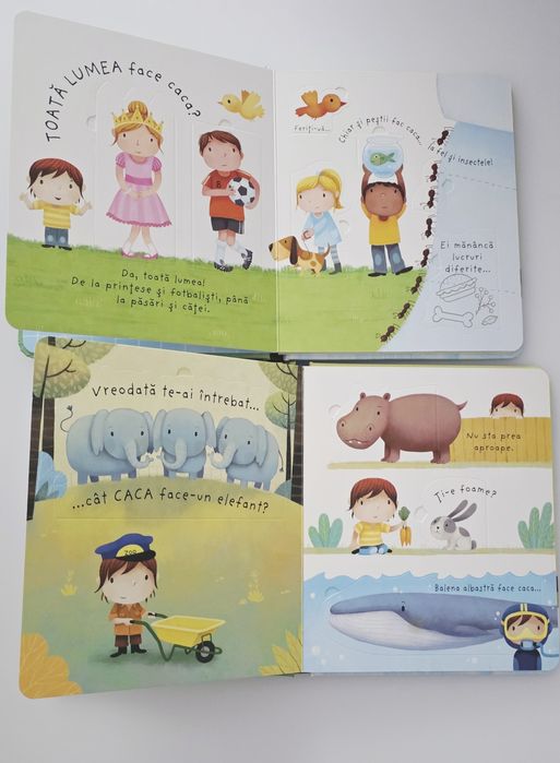 "Ce este caca", carte cu clapete, Usborne