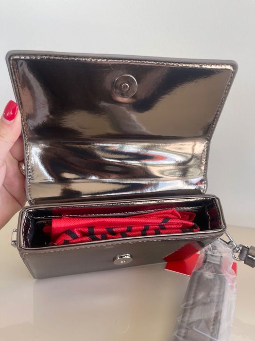 Valentino By Mario Valentino Meydani Мини Клъч дамска чанта-сребриста