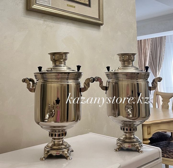 Латунный Тульский Самовар на дровах 5 л