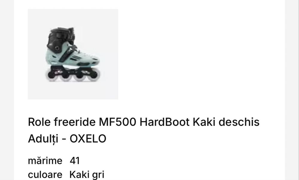 Role Oxelo MF500 Marimea 41+ Protectii FIT500