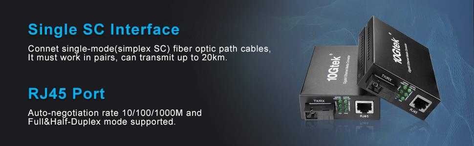 1000M Gigabit Ethernet медиен конвертор, RJ45 към SFP слот