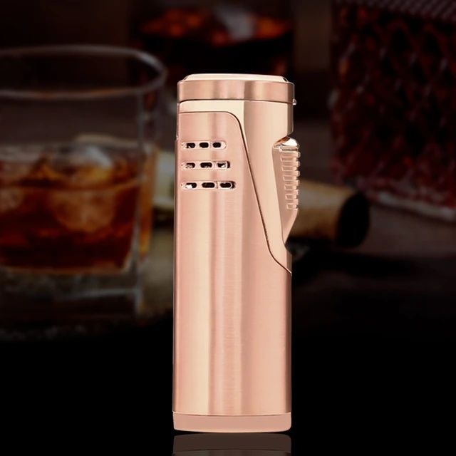 Луксозна метална запалка за пури с двоен джет" Jobon" ( 5 цвята)