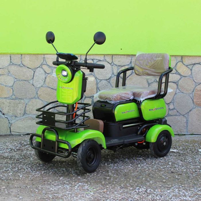 Мини триместна електрическа четириколка MaxMotors A9 GREEN, 1500W
