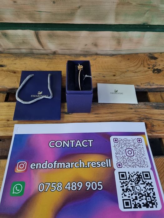 Bratara Swarovski piatra galbena