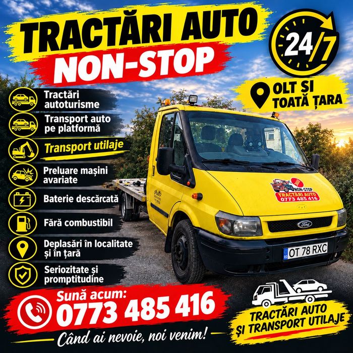 Tractări auto NON-STOP