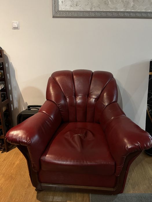 canapea si fotoliu din piele