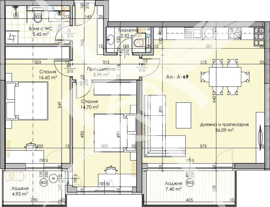 Тристаен апартамент Кършияка