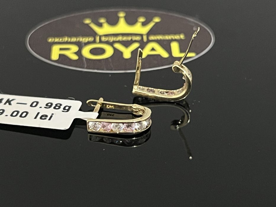 Bijuteria Royal CB : Cercei dama aur 14k 585  0,98 gr
