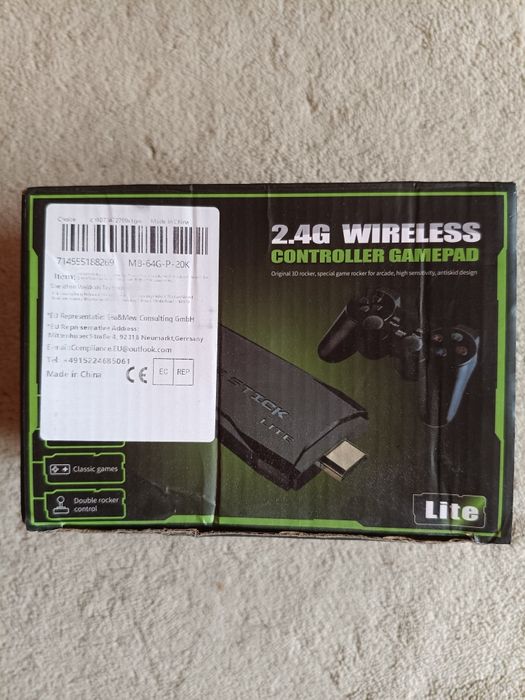 Consolă Jocuri Retro M8 4K 2.4GHz HDMI Stick Wireless Controller GamePad 20.000 Games - NOU / SIGILAT