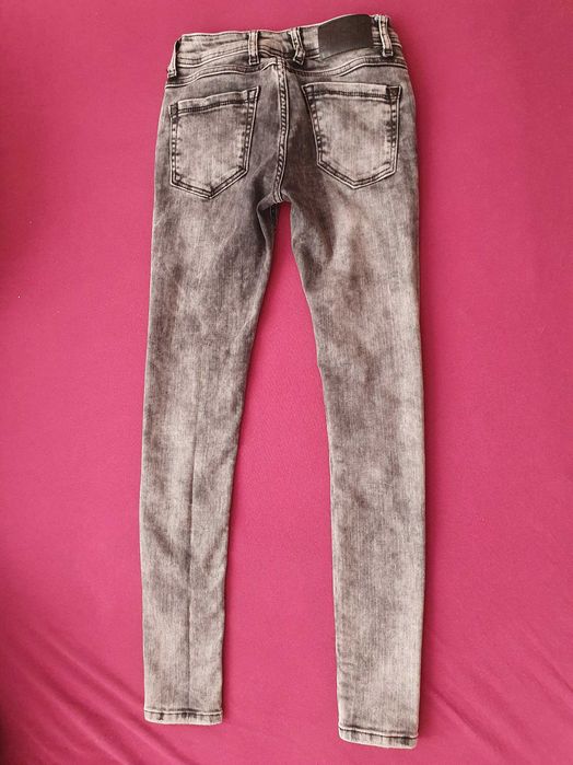 Дамски сиви дънки слим