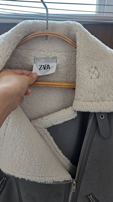 Женская дублёнка-авиатор Zara