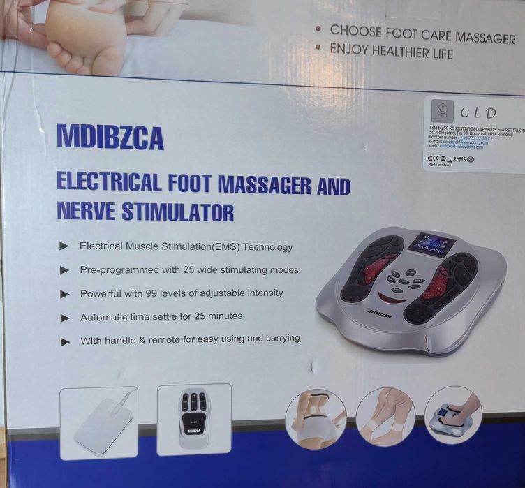 Dispozitiv de masaj EMS pentru picioare cu infraroșu