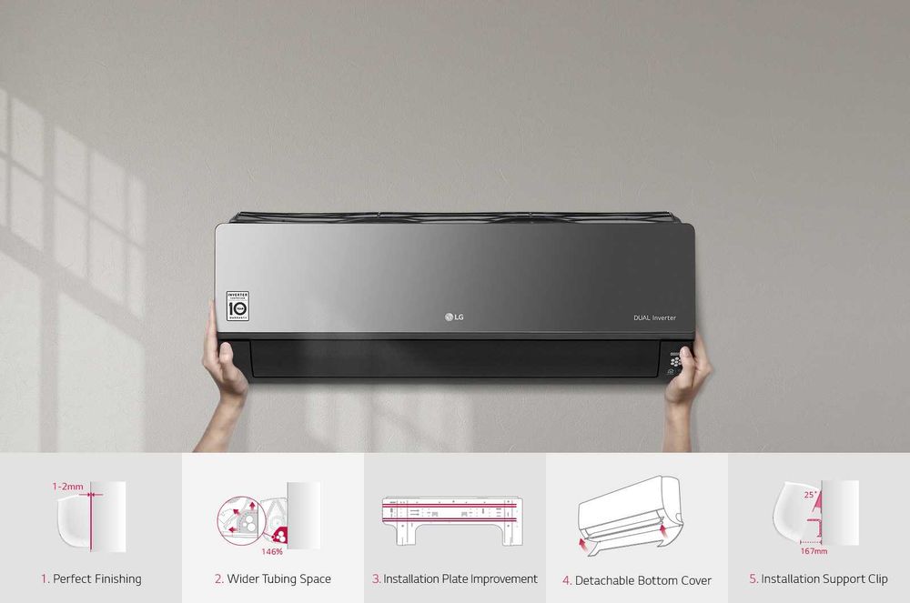 Кондиционер LG 12 BK ARTCOOL Mirror Dual Inverter 35м2 умный дом ThinQ