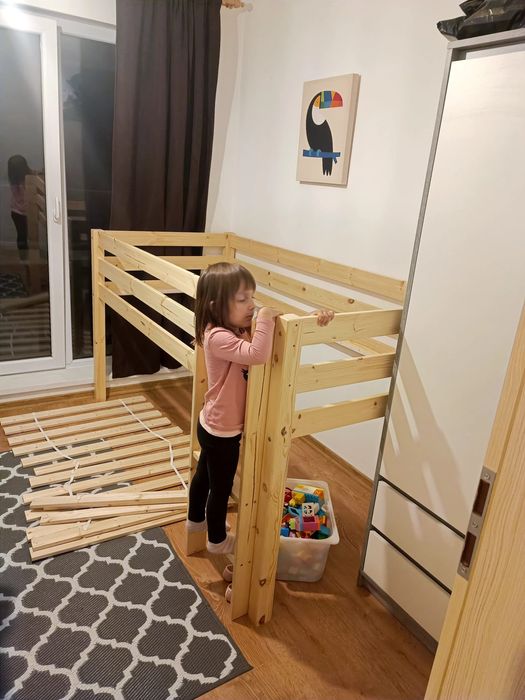 Pat supraetajat PINO cu saltea 80x200