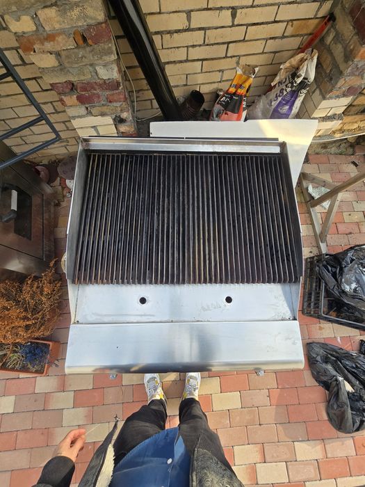 Grătar Profesional pe Rocă Vulcanică 10Kw 80x50cm  INOXSAN  (GAZ)