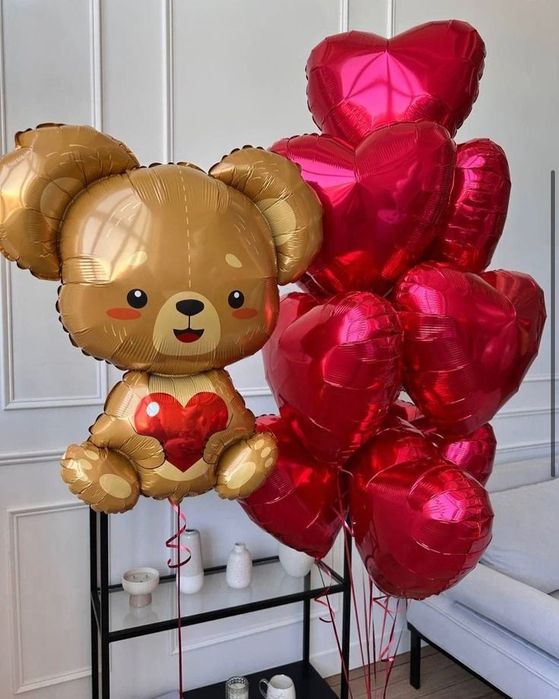 Гелиевые шары, сердца