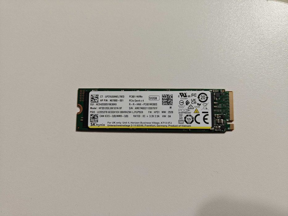 SSD NVMe SK hynix PC801 512GB PCIe Gen4 - NOU