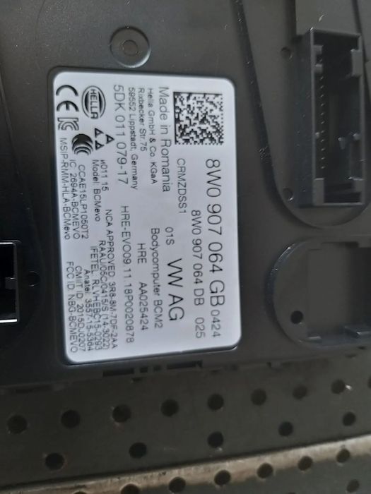 Modul confort 2.0 tdi audi a4 b9 8w 8w0907064gb 8w0907064db aa025424 5dk01107917