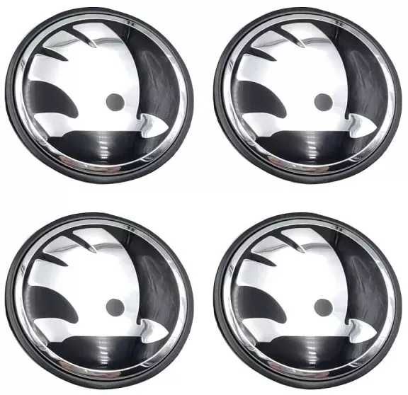 Set 4 Embleme Jante 56MM - 65MM SKODA, Capace Roti, 3B7601171, NOI
